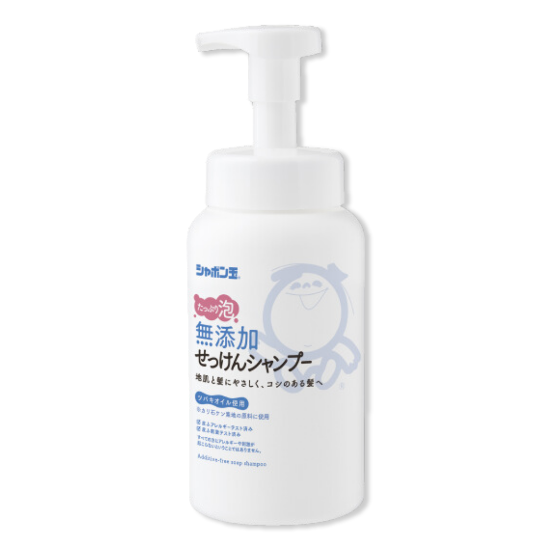 Shabondama Additive-Free Foaming Shampoo 520mL - Made in Japan