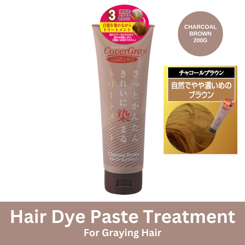 Cover Gray Hair Dye Paste Treatment - Charcoal Brown